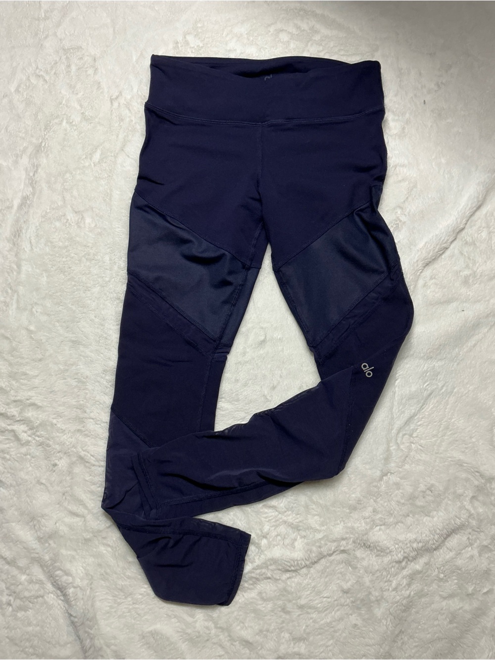 ALO Yoga Navy Blue High-Waist Leggings